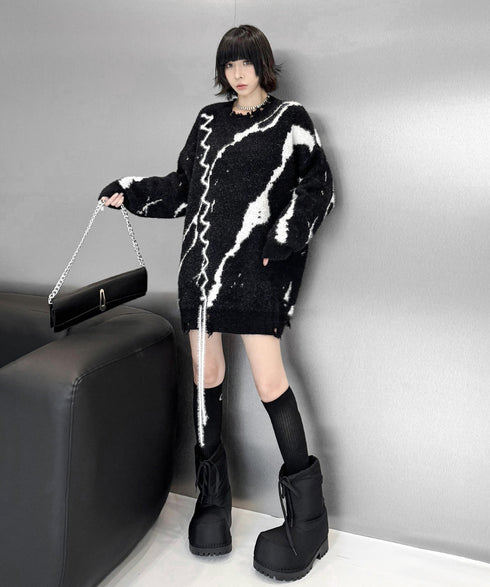 Zigzag Brush Knit Top